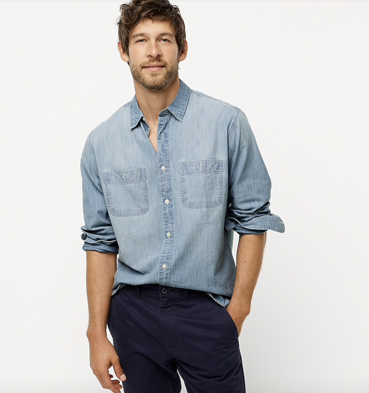 jcrew chambray shirt