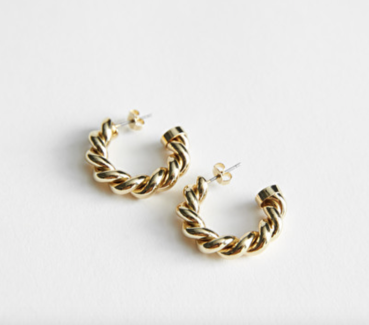 twisted hoop earrings