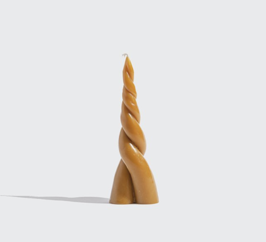Yowie beeswax twist candle